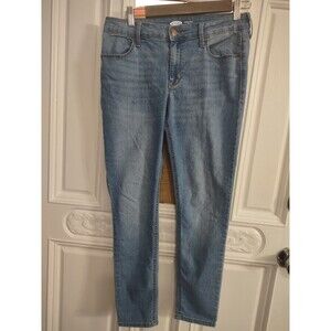 Old Navy Women's Size 8 Blue Super Skinny Mid Rise Ankle Light Wash Stretch Jean